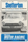Programme cover of Snetterton Circuit, 09/07/1967