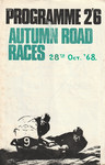 Programme cover of Snetterton Circuit, 20/10/1968
