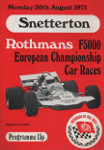 Programme cover of Snetterton Circuit, 30/08/1971