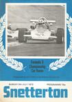 Programme cover of Snetterton Circuit, 08/07/1973
