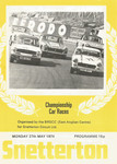 Programme cover of Snetterton Circuit, 27/05/1974