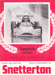 Programme cover of Snetterton Circuit, 30/06/1974