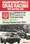 Programme cover of Snetterton Circuit, 29/09/1974