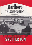 Programme cover of Snetterton Circuit, 11/10/1981