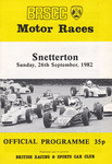 Programme cover of Snetterton Circuit, 26/09/1982