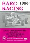 Programme cover of Snetterton Circuit, 29/06/1986