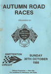 Programme cover of Snetterton Circuit, 30/10/1988