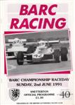 Programme cover of Snetterton Circuit, 02/06/1991