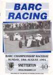 Programme cover of Snetterton Circuit, 18/08/1991