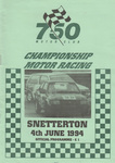 Programme cover of Snetterton Circuit, 04/06/1994