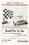Programme cover of Spa-Francorchamps, 16/05/1965