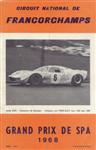 Programme cover of Spa-Francorchamps, 26/05/1968