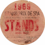 Ticket for Spa-Francorchamps, 11/05/1969