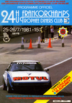 Programme cover of Spa-Francorchamps, 26/07/1981