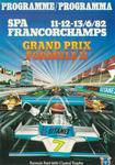 Programme cover of Spa-Francorchamps, 13/06/1982