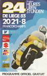 Programme cover of Spa-Francorchamps, 21/08/1983