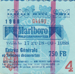 Ticket for Spa-Francorchamps, 18/09/1988