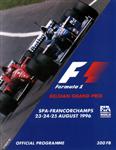 Programme cover of Spa-Francorchamps, 25/08/1996