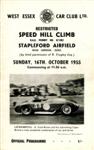 Programme cover of Stapleford Hill Climb, 16/10/1955