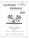 Programme cover of Stateline Speedway, 15/04/1994