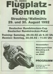 Programme cover of Straubing-Wallmühle, 30/08/1992
