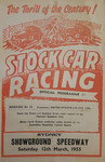 Programme cover of Sydney Showground Speedway, 12/03/1955