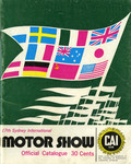 Programme cover of Sydney Motor Show, 1970