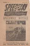 Programme cover of Sydney Showground Speedway, 02/02/1952