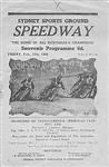 Programme cover of Sydney Sports Ground Speedway, 13/02/1948