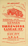 Programme cover of Taubensuhl Hill Climb, 14/08/1927