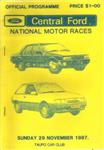 Programme cover of Bruce McLaren Motorsport Park, 29/11/1987