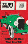 Programme cover of TEAC Vintage Car Meet, 1968