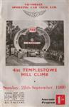 Programme cover of Templestowe Hill Climb, 25/09/1960