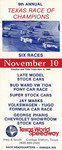 Flyer of Texas World Speedway, 10/11/1985