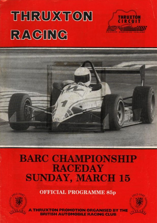 Programme cover of Thruxton Race Circuit, 15/03/1987