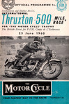 Programme cover of Thruxton Race Circuit, 25/06/1960