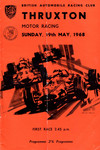 Programme cover of Thruxton Race Circuit, 19/05/1968