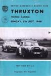 Programme cover of Thruxton Race Circuit, 07/07/1968