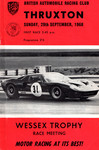 Programme cover of Thruxton Race Circuit, 29/09/1968