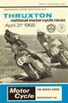 Programme cover of Thruxton Race Circuit, 21/04/1968