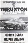 Programme cover of Thruxton Race Circuit, 03/05/1970
