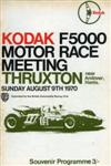 Programme cover of Thruxton Race Circuit, 09/08/1970