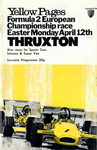 Programme cover of Thruxton Race Circuit, 12/04/1971