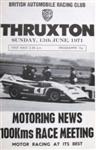 Programme cover of Thruxton Race Circuit, 13/06/1971
