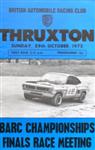 Programme cover of Thruxton Race Circuit, 29/10/1972