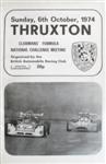 Programme cover of Thruxton Race Circuit, 06/10/1974