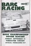 Programme cover of Thruxton Race Circuit, 14/09/1975