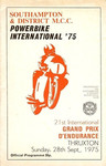 Programme cover of Thruxton Race Circuit, 28/09/1975