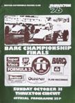 Programme cover of Thruxton Race Circuit, 31/10/1976