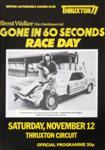 Programme cover of Thruxton Race Circuit, 12/11/1977